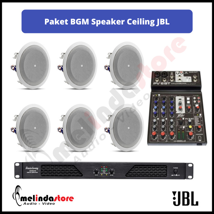 Paket Sound System Background Music Speaker Ceiling JBL | 6 Speaker